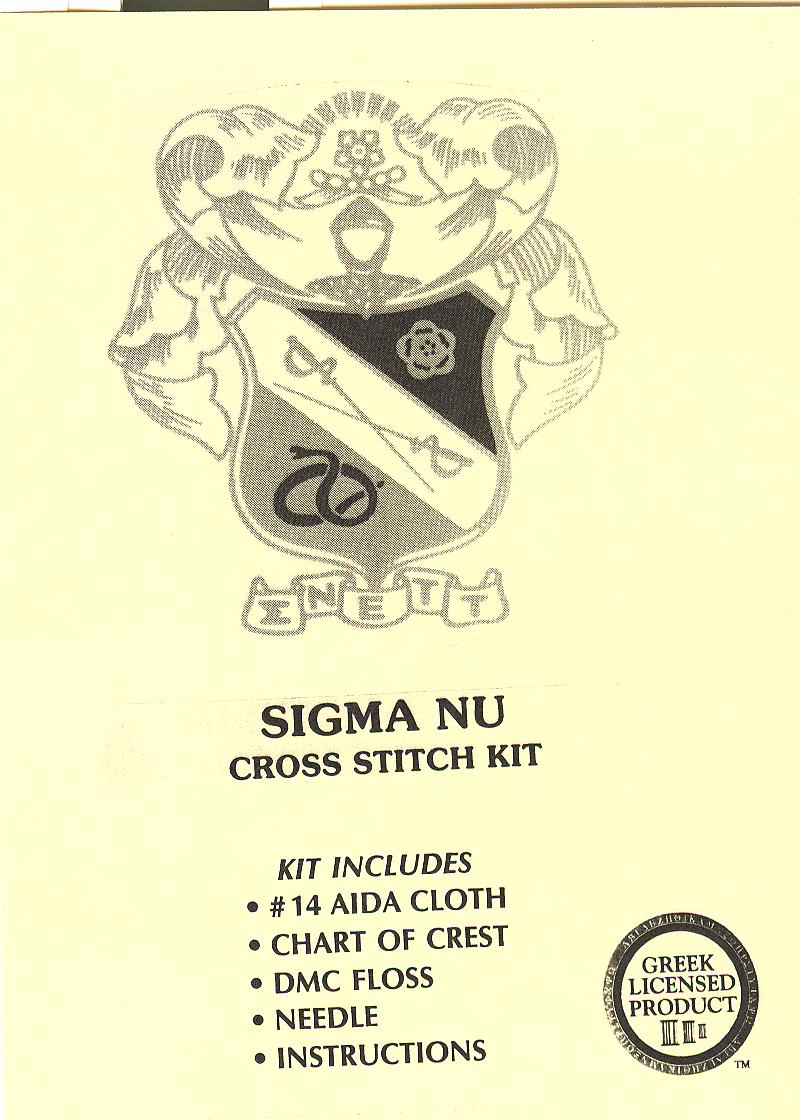 Sigma Nu Cross Stitch Kit - Click Image to Close
